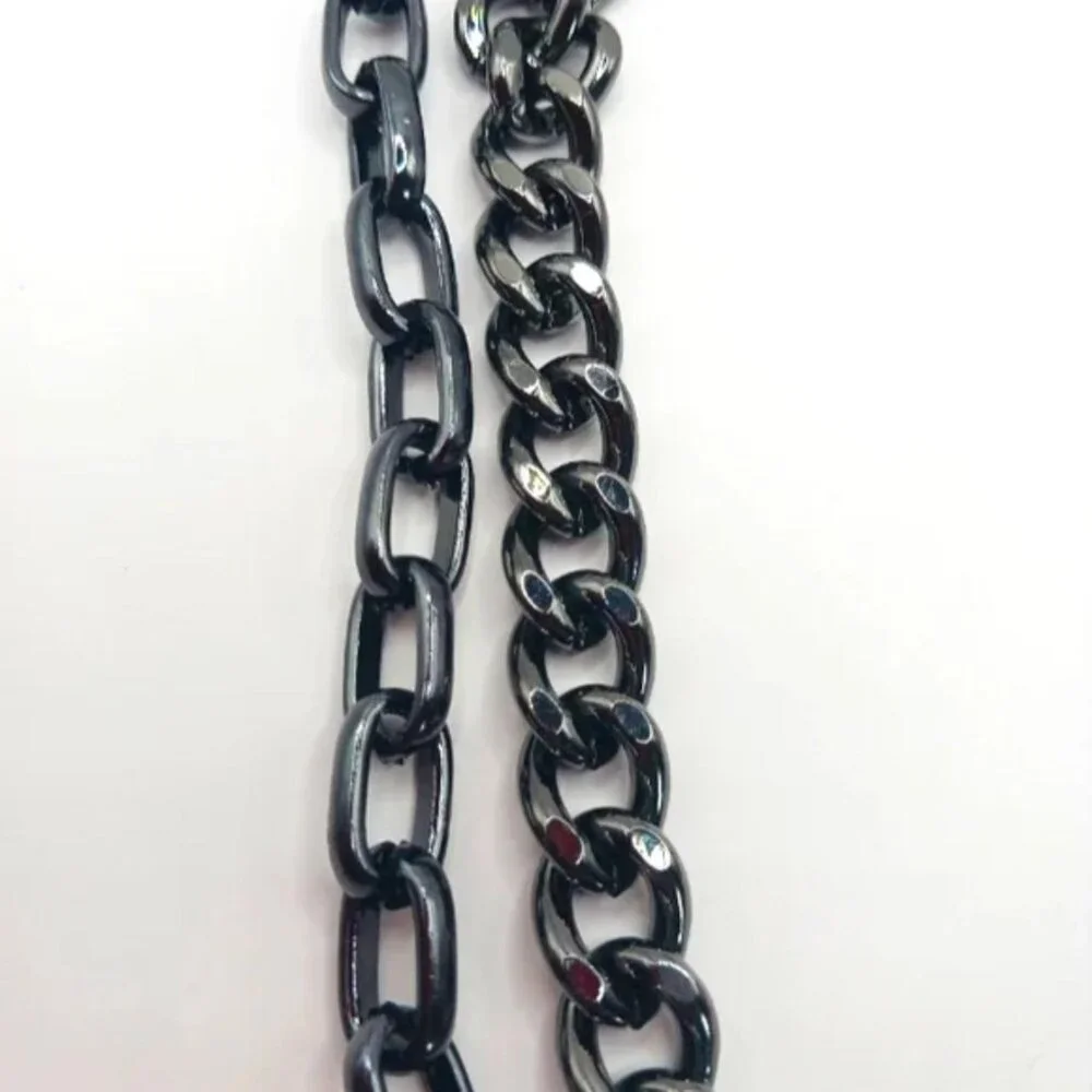 Mens Heavy Black Metal Pants or Wallet Chain Double Layer 22 inches